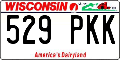 WI license plate 529PKK
