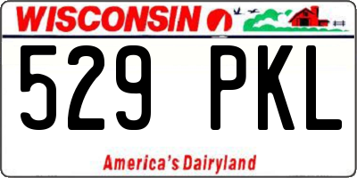WI license plate 529PKL