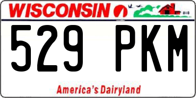 WI license plate 529PKM