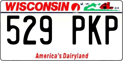 WI license plate 529PKP