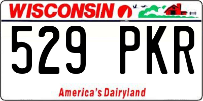 WI license plate 529PKR