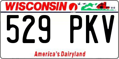 WI license plate 529PKV