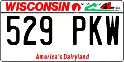 WI license plate 529PKW