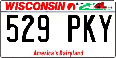 WI license plate 529PKY