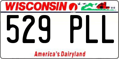 WI license plate 529PLL