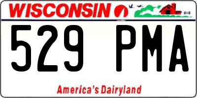 WI license plate 529PMA
