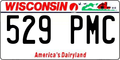 WI license plate 529PMC