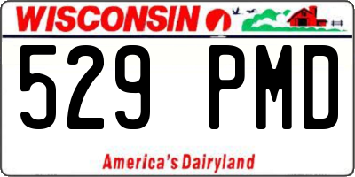WI license plate 529PMD