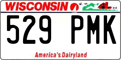 WI license plate 529PMK