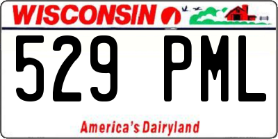 WI license plate 529PML