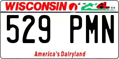 WI license plate 529PMN