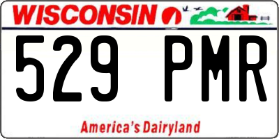 WI license plate 529PMR