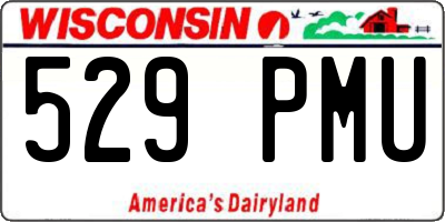 WI license plate 529PMU