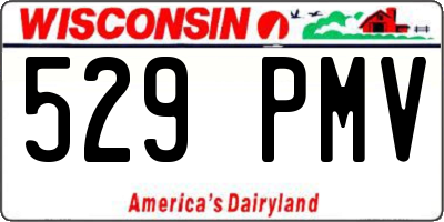 WI license plate 529PMV