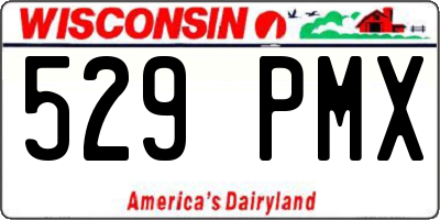WI license plate 529PMX