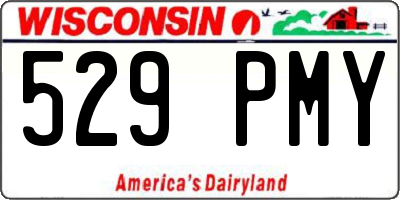 WI license plate 529PMY