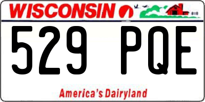 WI license plate 529PQE