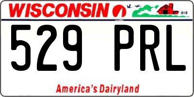 WI license plate 529PRL