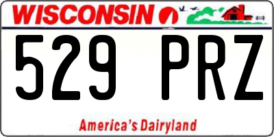 WI license plate 529PRZ