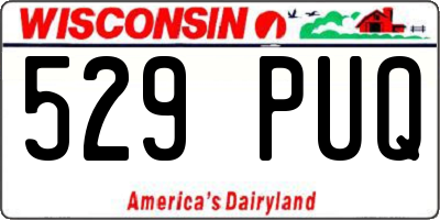 WI license plate 529PUQ