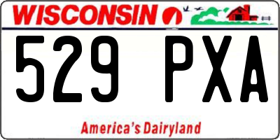 WI license plate 529PXA