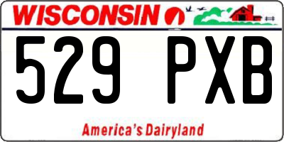 WI license plate 529PXB