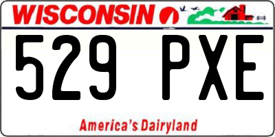WI license plate 529PXE