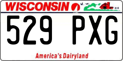 WI license plate 529PXG
