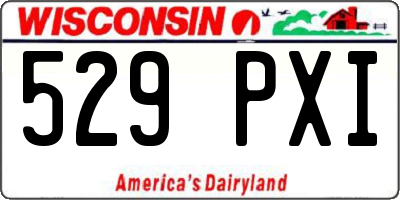 WI license plate 529PXI