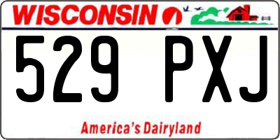 WI license plate 529PXJ