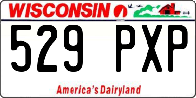 WI license plate 529PXP