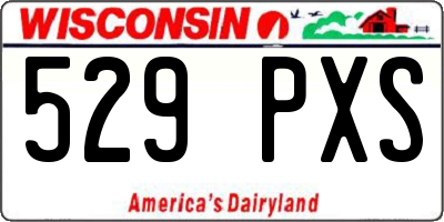 WI license plate 529PXS