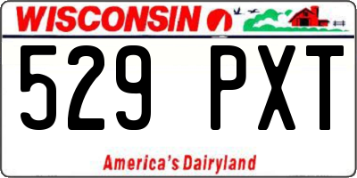 WI license plate 529PXT