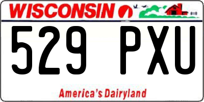 WI license plate 529PXU