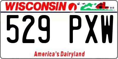 WI license plate 529PXW