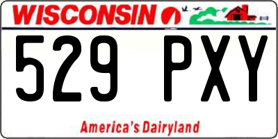 WI license plate 529PXY