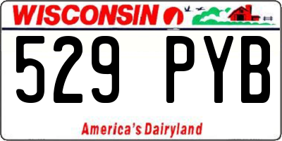 WI license plate 529PYB