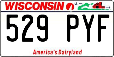 WI license plate 529PYF