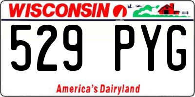 WI license plate 529PYG