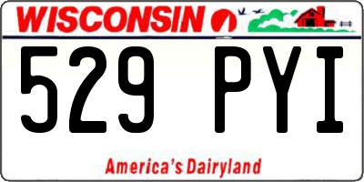 WI license plate 529PYI