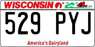 WI license plate 529PYJ