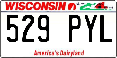 WI license plate 529PYL
