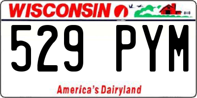 WI license plate 529PYM
