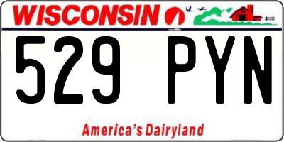 WI license plate 529PYN