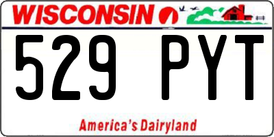 WI license plate 529PYT