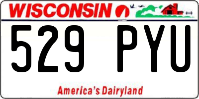 WI license plate 529PYU