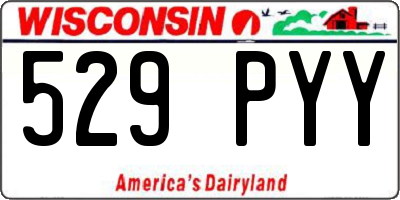 WI license plate 529PYY