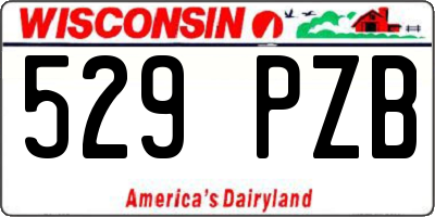 WI license plate 529PZB