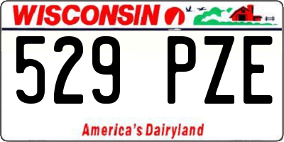 WI license plate 529PZE