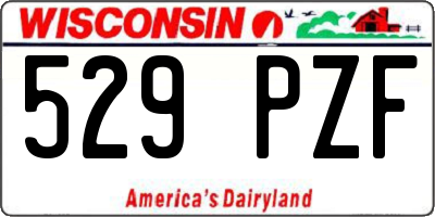 WI license plate 529PZF